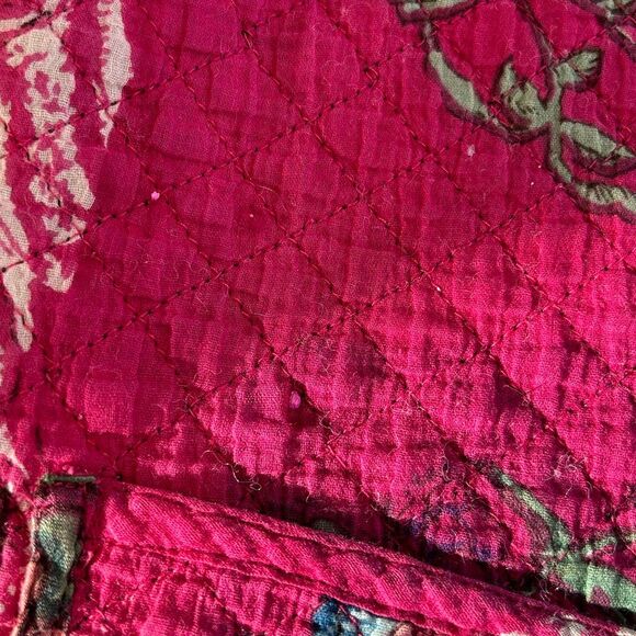 Quilted Kantha Reversible Jacket Woman’s Medium Snowdrop Crewneck - Picture 6 of 12